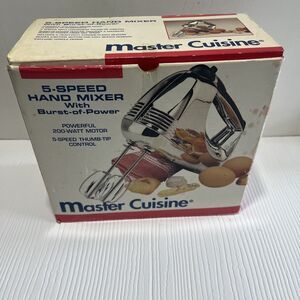 Master Cuisine︱5-Speed Hand Mixer w/ Burst of Power︱Chrome Plated